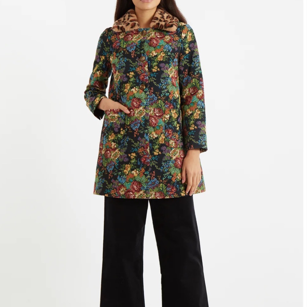 -Louche Dryden floral mix jacquard coat  matching skirt sold separately